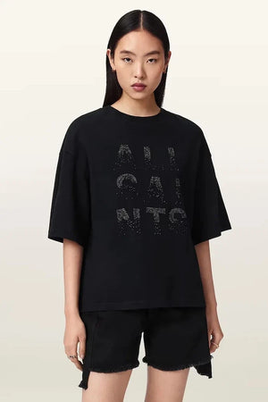 Camiseta STACKS AllSaints para mujer de algodón, corte holgado