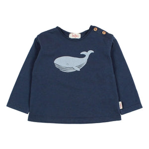 Búho - Whale T-Shirt Organik pamuk | Lacivert