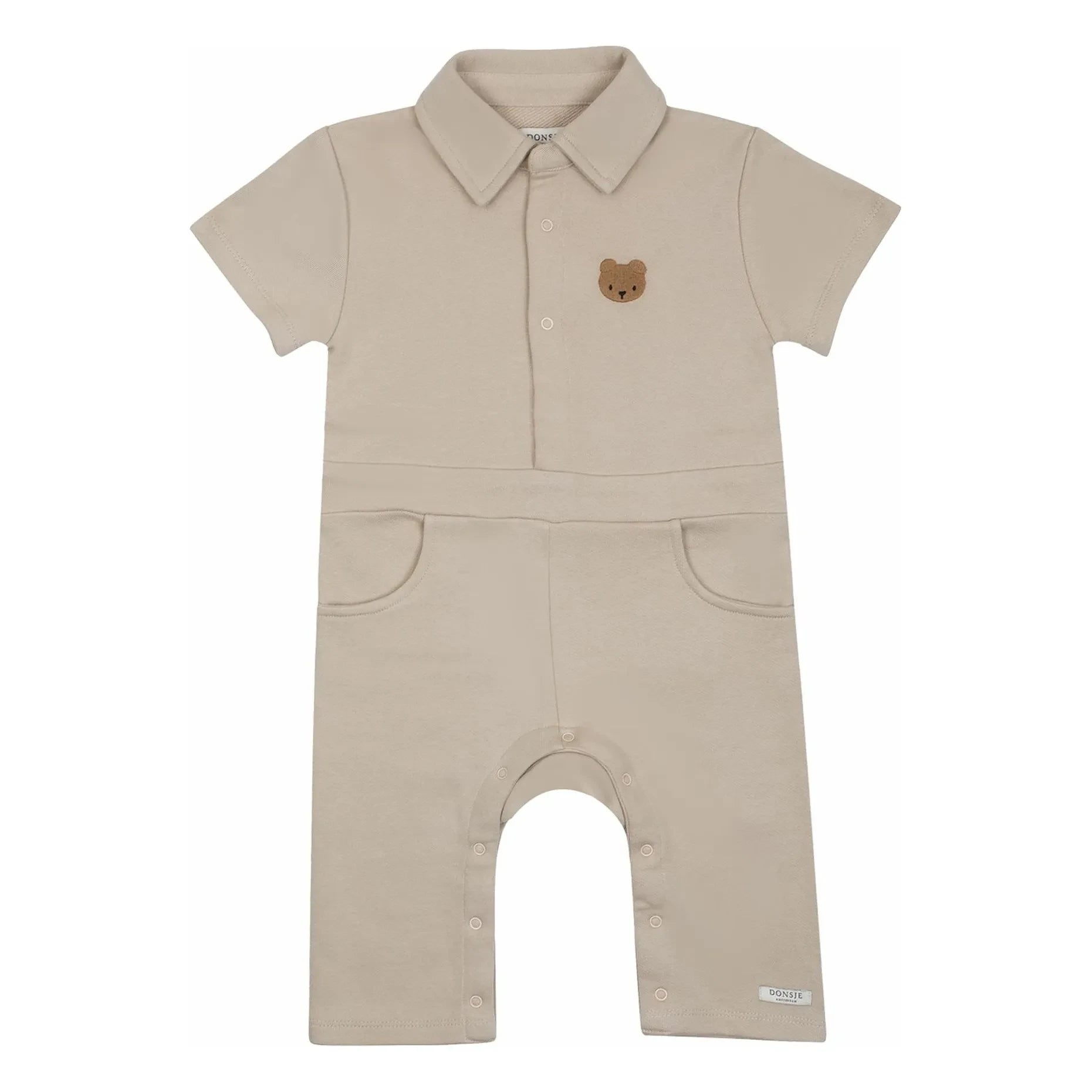 Donsje - Pijama de oso de algodón orgánico | Beige