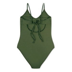 Matona - Jersey de cuello de pico de una pieza con fibras recicladas | Verde cromo