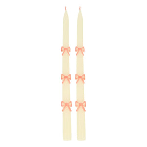Meri Meri - Velas con lazos rosas - Set de 2
