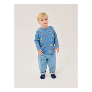 Bobo Choses - Organik Pamuk Mantar Tişört | Mavi