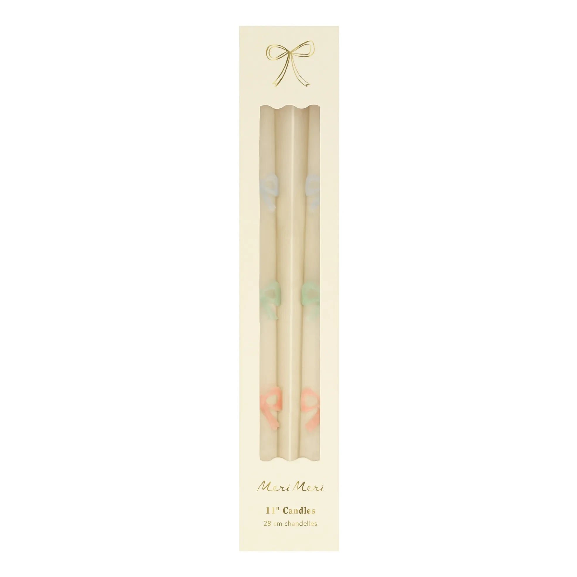 Meri Meri - Velas Rosas Anudadas - Set de 2 unidades