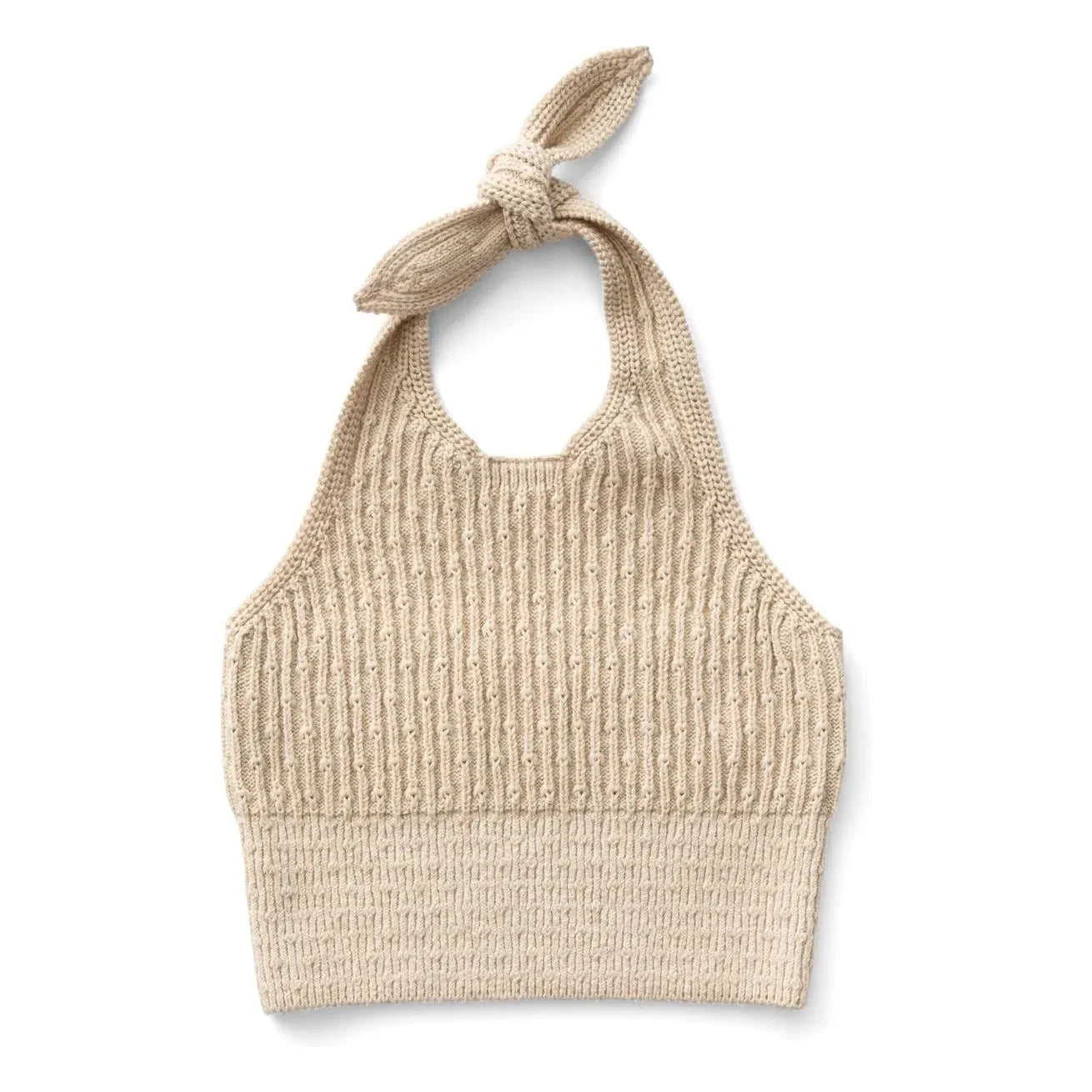 Soor Ploom - Top de canalé de algodón orgánico Ava | Beige