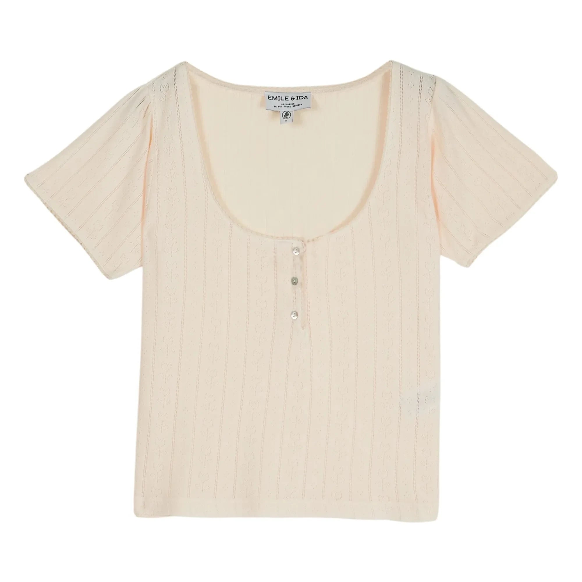Emile et Ida - Camiseta de algodón modal | Crema