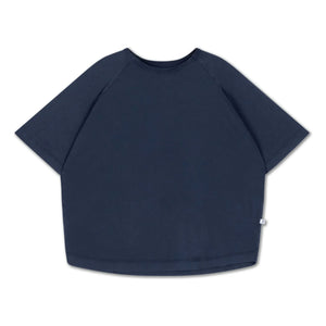 Repose AMS - Camiseta de algodón orgánico raglán | Azul noche