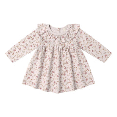 Quincy Mae - Vestido de algodón orgánico con flores | Lila