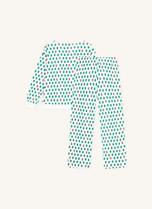 Petit Bateau - Organik Pamuk Köknar Pijamaları | Beyaz