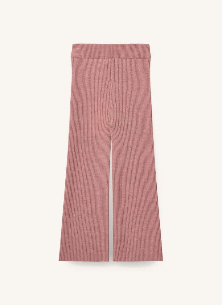 Copenhagen Colors - Pantalón de Lana Merino de Corte Holgado | Rosa Polvo