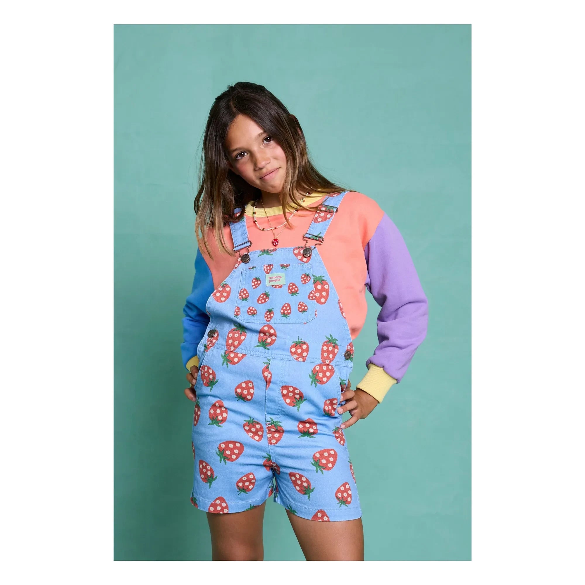Favorite People - Peto corto de fresas de Apulia | Azul