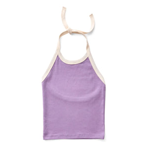 Soor Ploom - Camiseta de tirantes de algodón orgánico con cordones | Lila