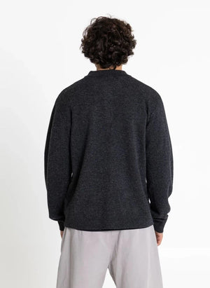 Smallable Man - Suéter de Polo de Lana Merino Chopin | Gris carbón