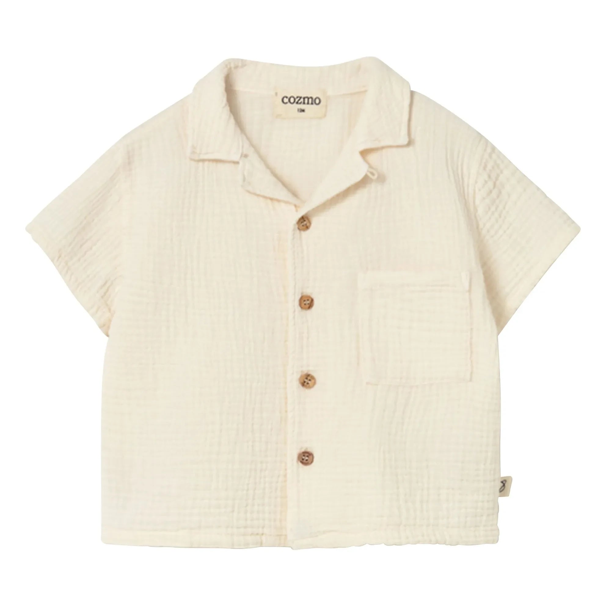 Cozmo - Abel Camisa de Gasa de Algodón | Crema