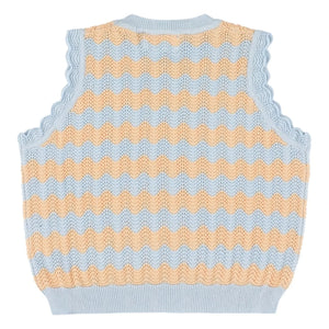 Top de ganchillo Xelmo Wave de Morley | Azul claro