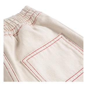 Bobo Choses - Pantalón de twill de algodón orgánico con paneles | Blanco