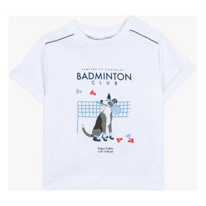 Tartine et Chocolat - Camiseta de perro Badminton Club | Blanco