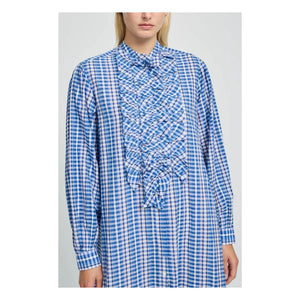 Laurence Bras - Magrita Vestido de Algodón | Azul