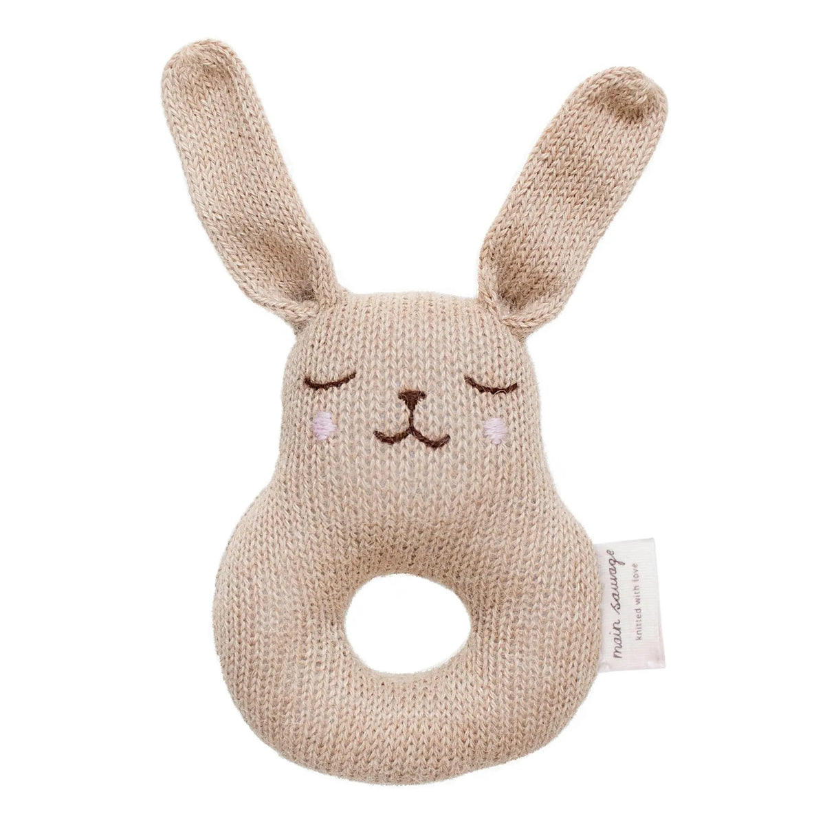Main Sauvage - Sonajero conejo | Beige