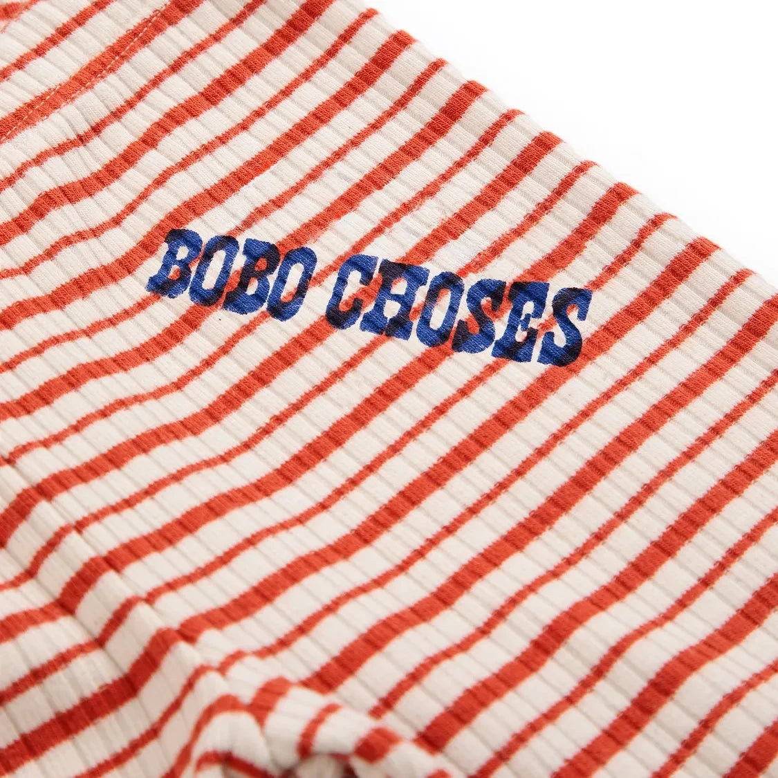 Bobo Choses - Leggings acanalados a rayas de algodón orgánico para bebé | Rojo