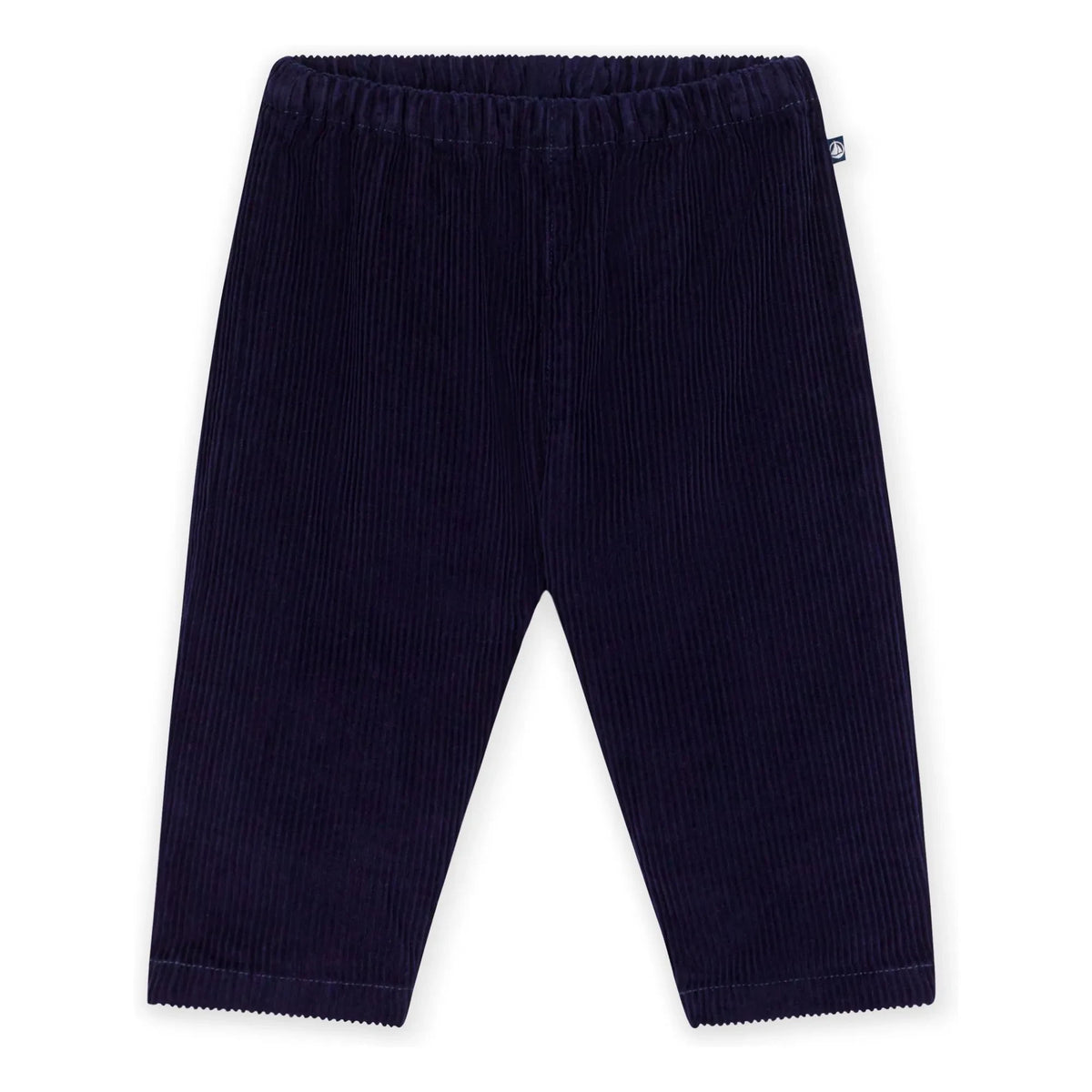 Petit Bateau - Pantalón de terciopelo de algodón orgánico para bebé | Azul noche
