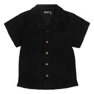 Tumble N'Dry - Camisa de rizo de algodón orgánico | Azul Oscuro