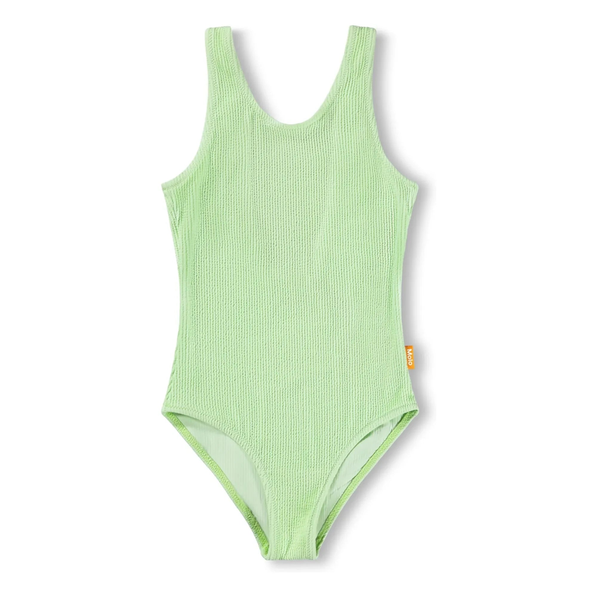 Molo - Bañador acanalado Nika Crepe Fibras recicladas | Verde anís