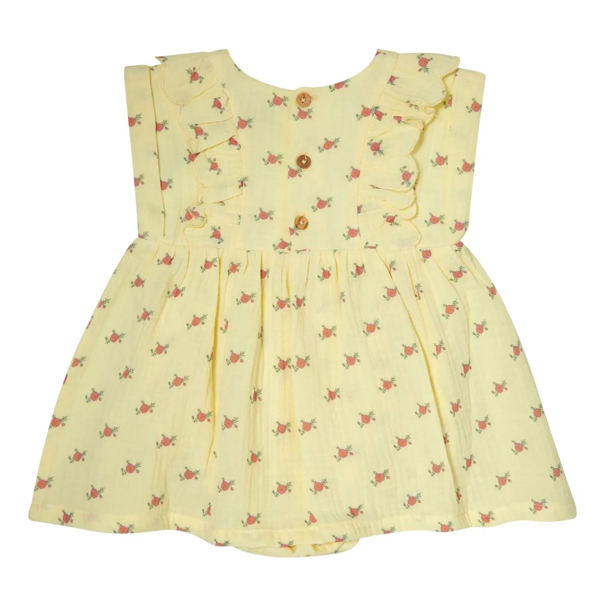 Tocoto Vintage - Vestido de volantes floreado para bebé