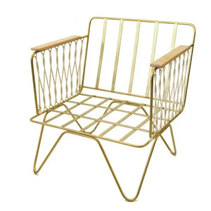 Honoré - Sillón de terciopelo y epoxi dorado mate Croisette | Rojo ladrillo