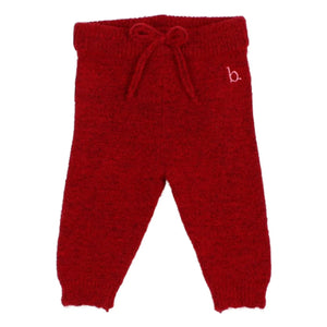Búho - Leggings de punto para niña con cereza y rojo