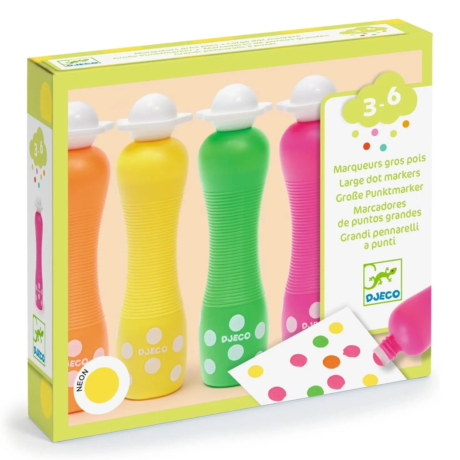 Djeco - Rotuladores de Espuma para Niños - Neon