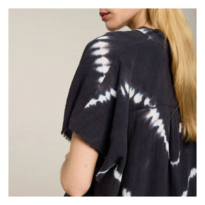 Maison Saint Julien - Camisa Tie & Dye Corinto | Azul Marino Clásico