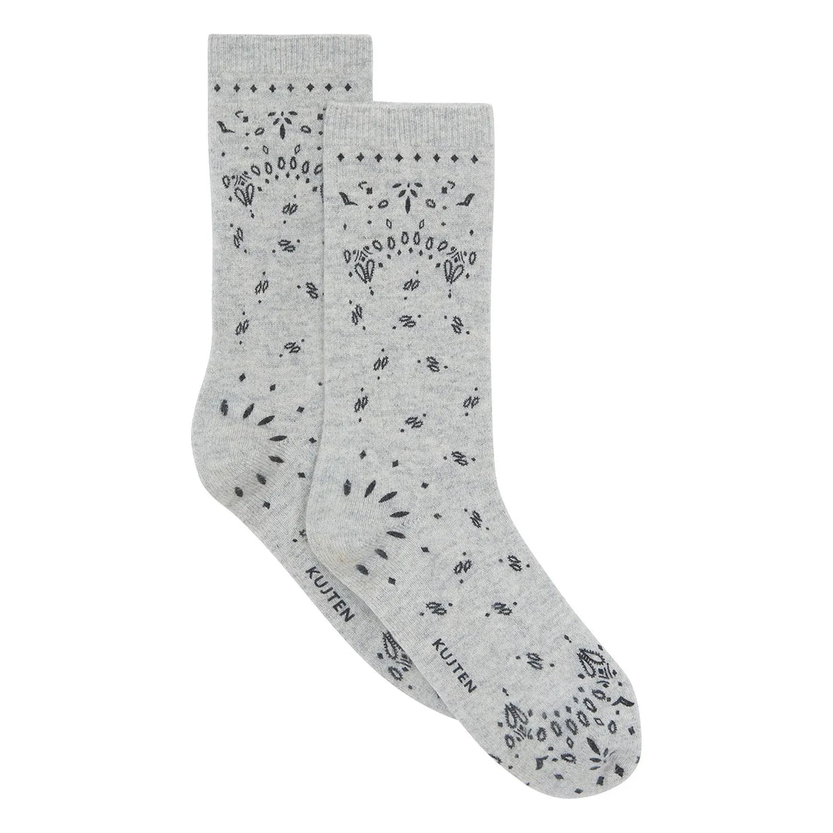 Kujten - Calcetín de cachemira Sig Bandana | Gris
