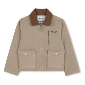 Zadig & Voltaire - Chaqueta de trabajo con cuello en contraste | Beige