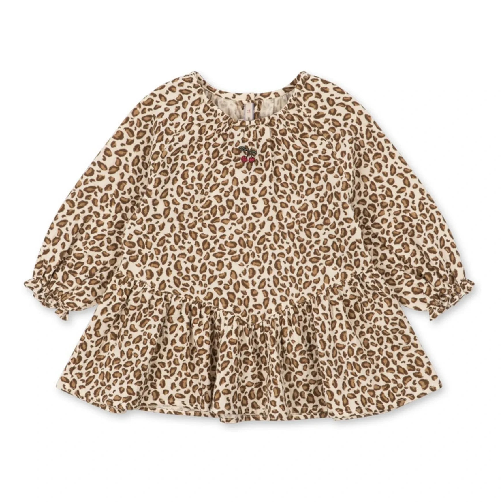 Konges Sløjd - Blusa de algodón orgánico Coco Leopardo | Marrón