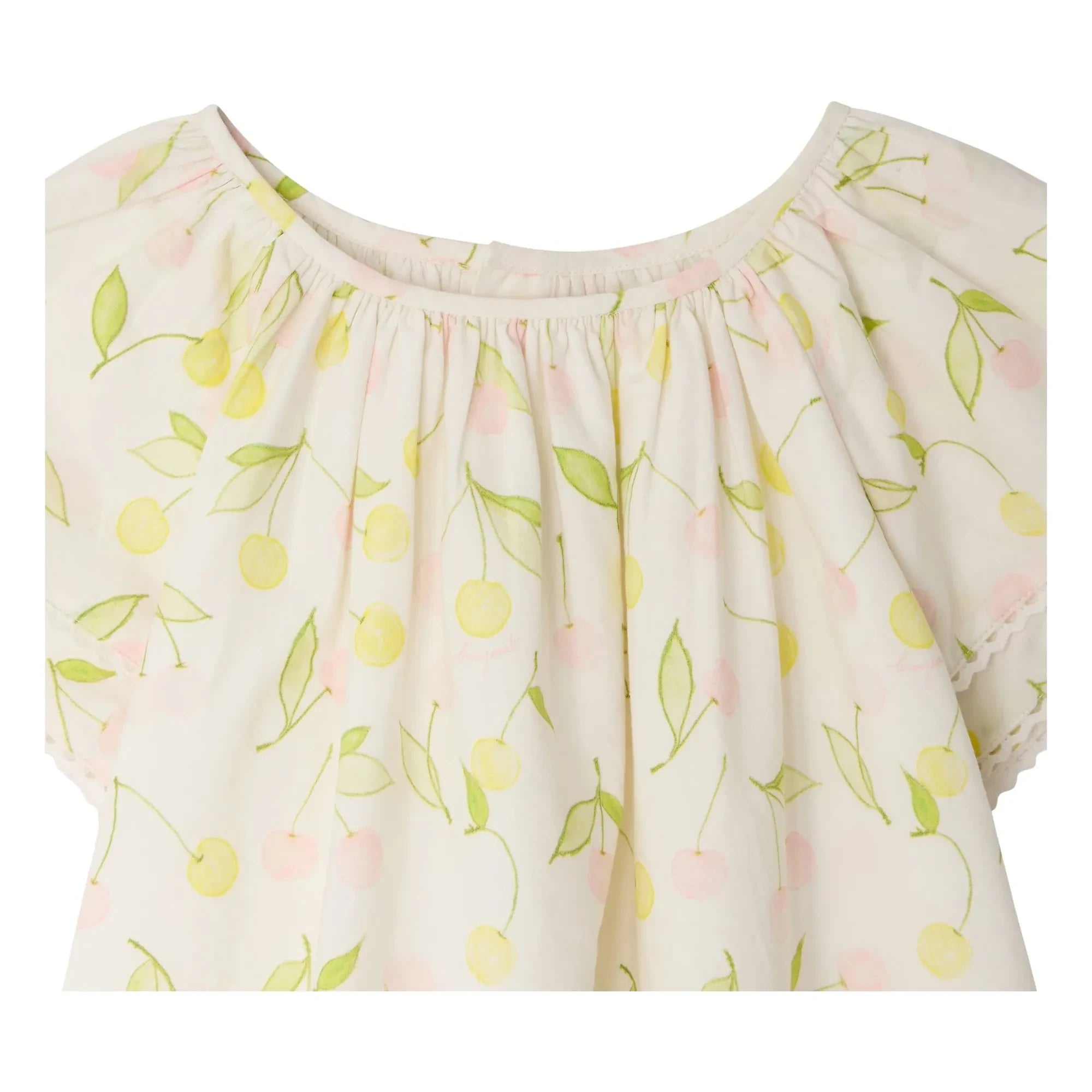 Bonpoint - Vestido popelín de algodón orgánico Salome Cerises | Crudo