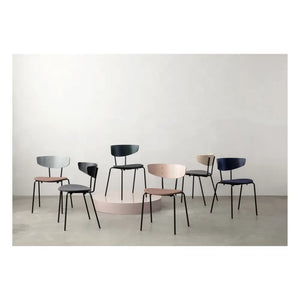 Ferm Living - Silla Herman de Madera y Metal con Cojín | Verde oscuro