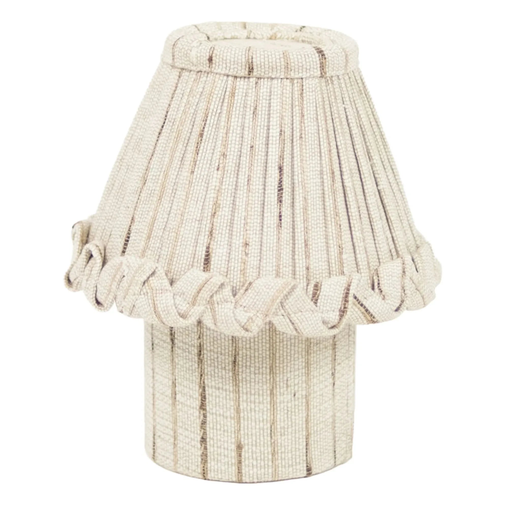 Olsson & Jensen - Lámpara de mesa de lino Shiva | Crema