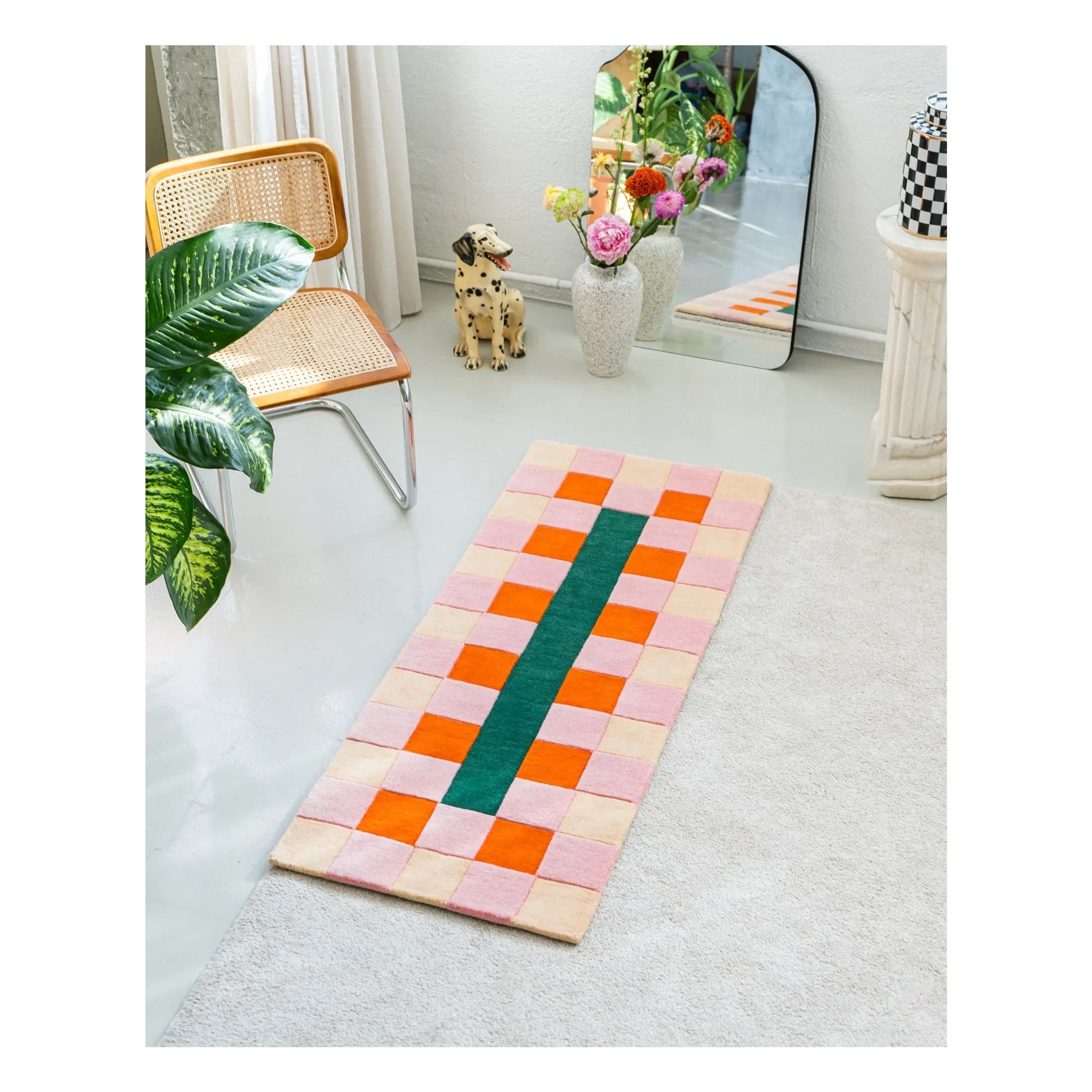Tarta Gelatina - Alfombra de lana Rayuela | Naranja