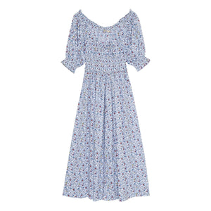 the new society - Vestido de algodón Cloe | Azul