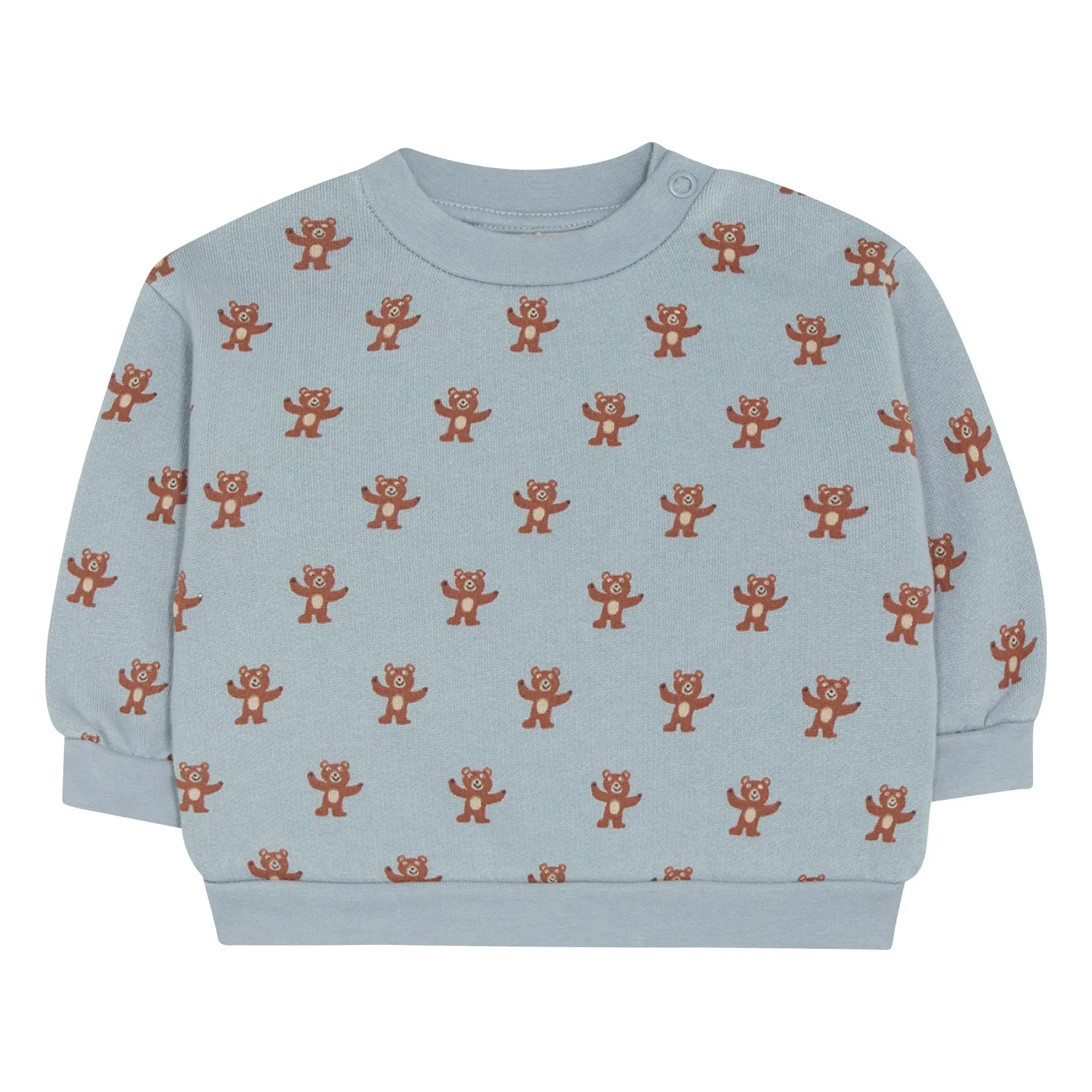 Sudadera con osito de peluche Campamento | Azul claro