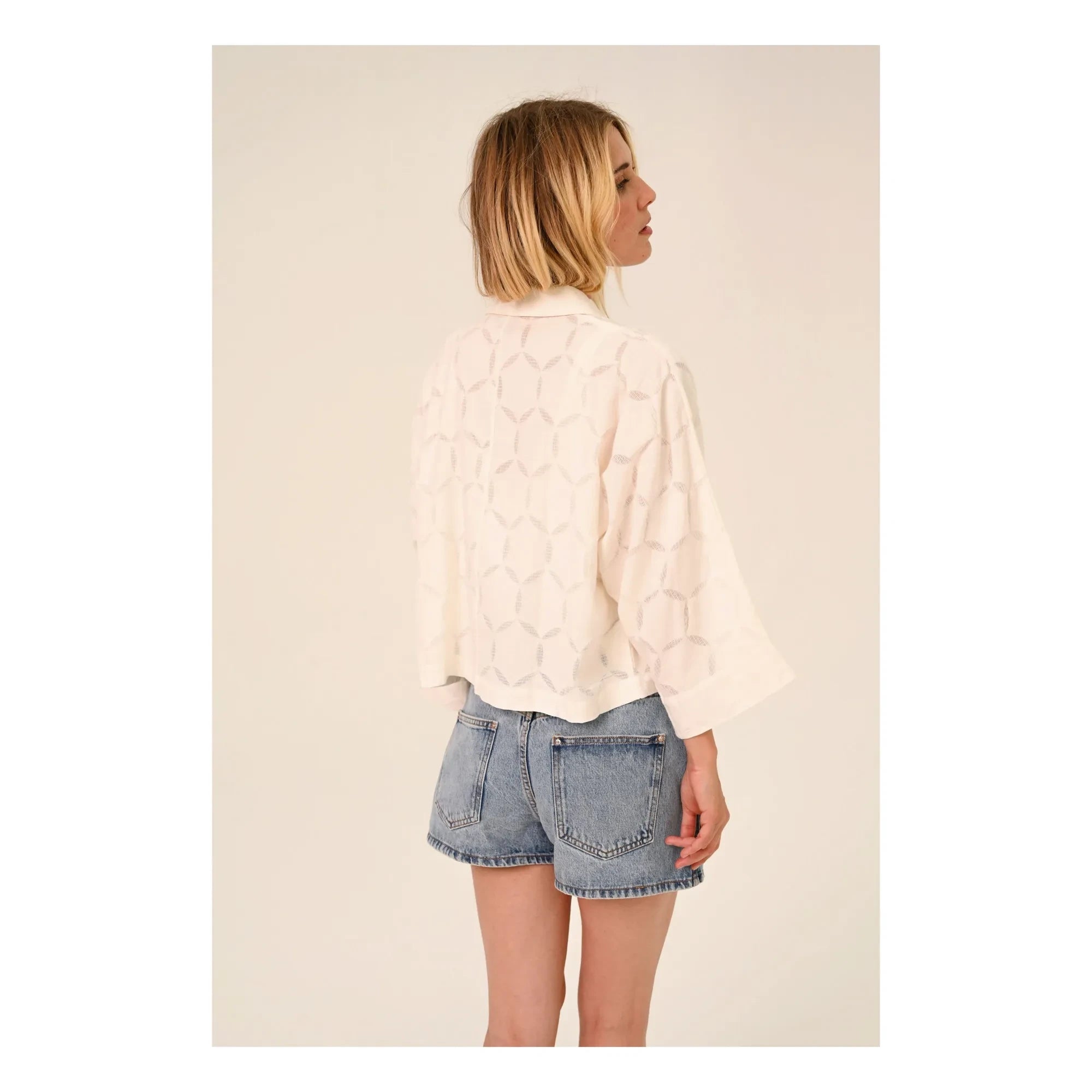 Sacrécoeur - Camisa Laelia Circle | Blanco Sucio