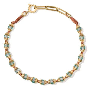 Tityaravy - Pulsera de topacio Kamilah | Azul