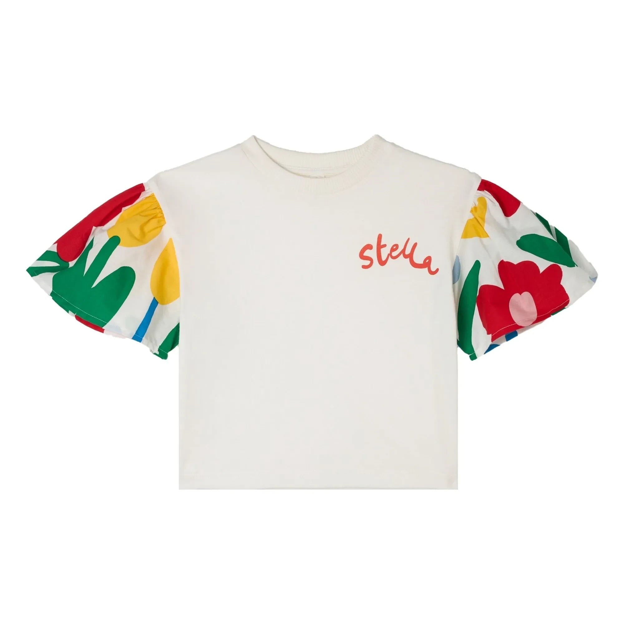 Stella McCartney Kids - Camiseta Stella Fleuri | Marfil