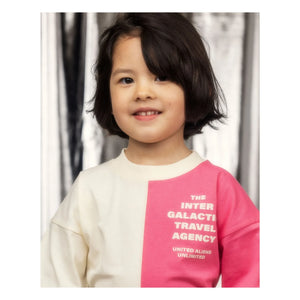 Mini Rodini - Camiseta dividida Algodón orgánico | Rosa