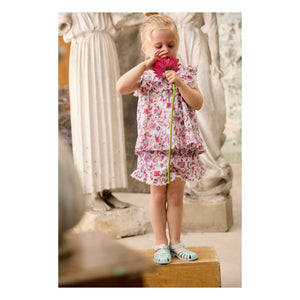 Louise Misha - Pantalones Cortos con Estampado Floral Vallaloid | Crema