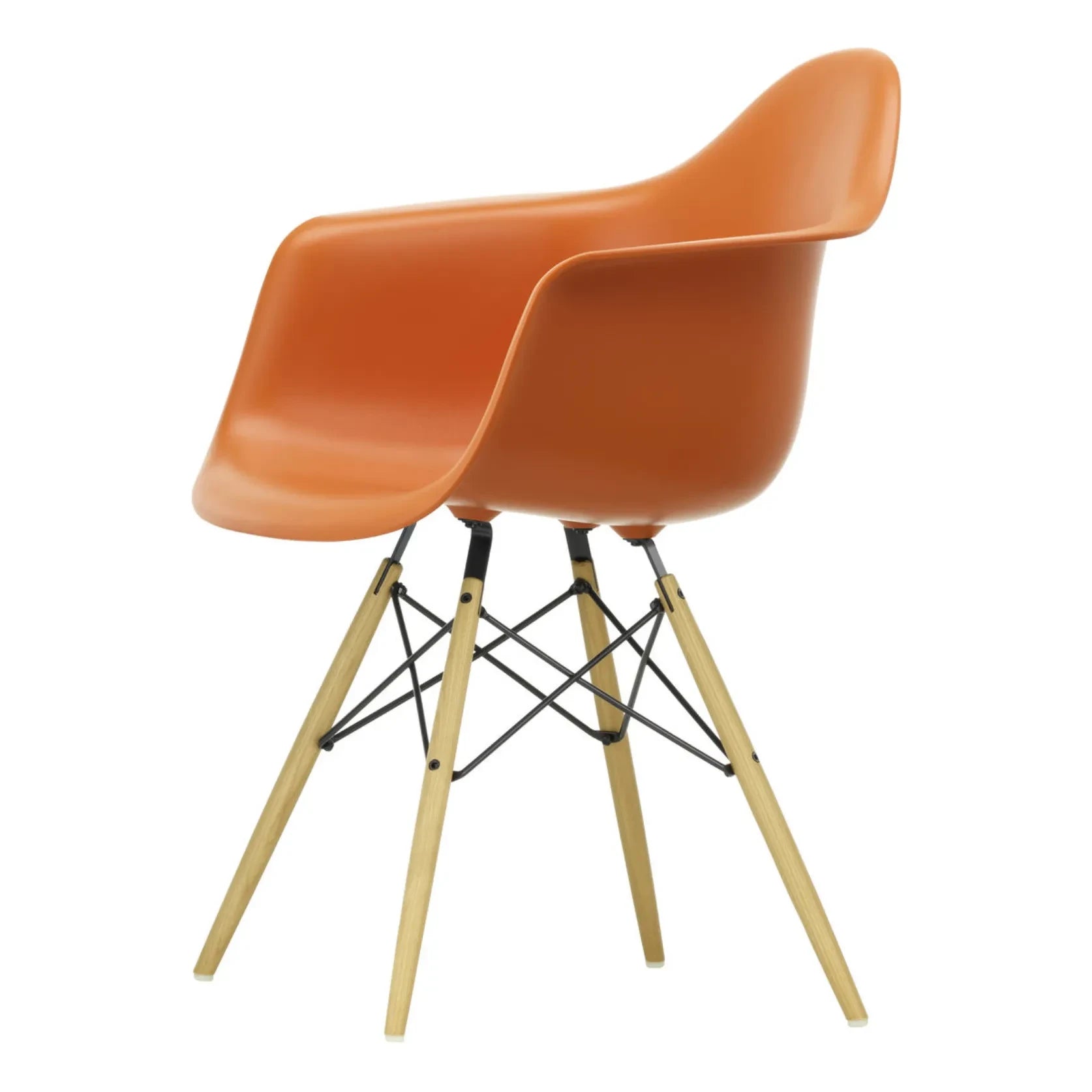 Vitra - Silla DAW - Base de arce - Charles & Ray Eames | Naranja oxidado