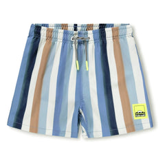 Molo - Niko Traje de Baño a Rayas de Fibra Reciclada | Azul