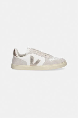 Zapatillas de cuero para niños Veja Small V-10 con cordones