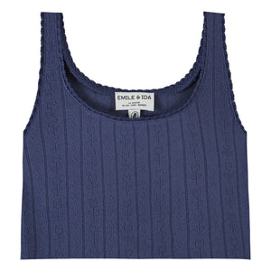 Emile et Ida - Camiseta sin mangas de algodón modal | Azul marino