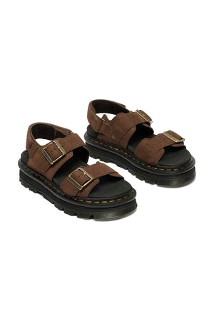 Sandalia de plataforma de nobuk para mujer Dr. Martens ZebZag Sandal